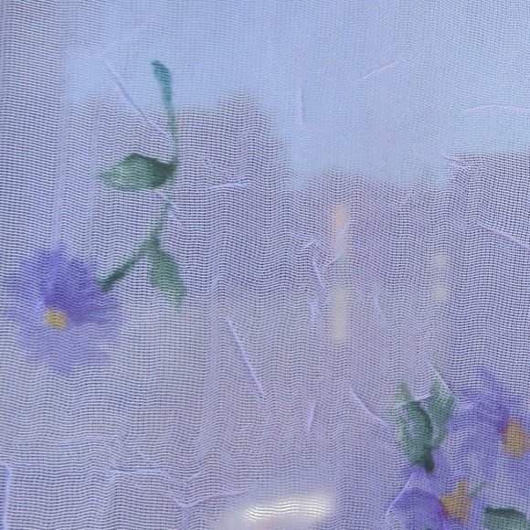 NWT VINTAGE  sheer floral print robe L - Picture 9 of 12